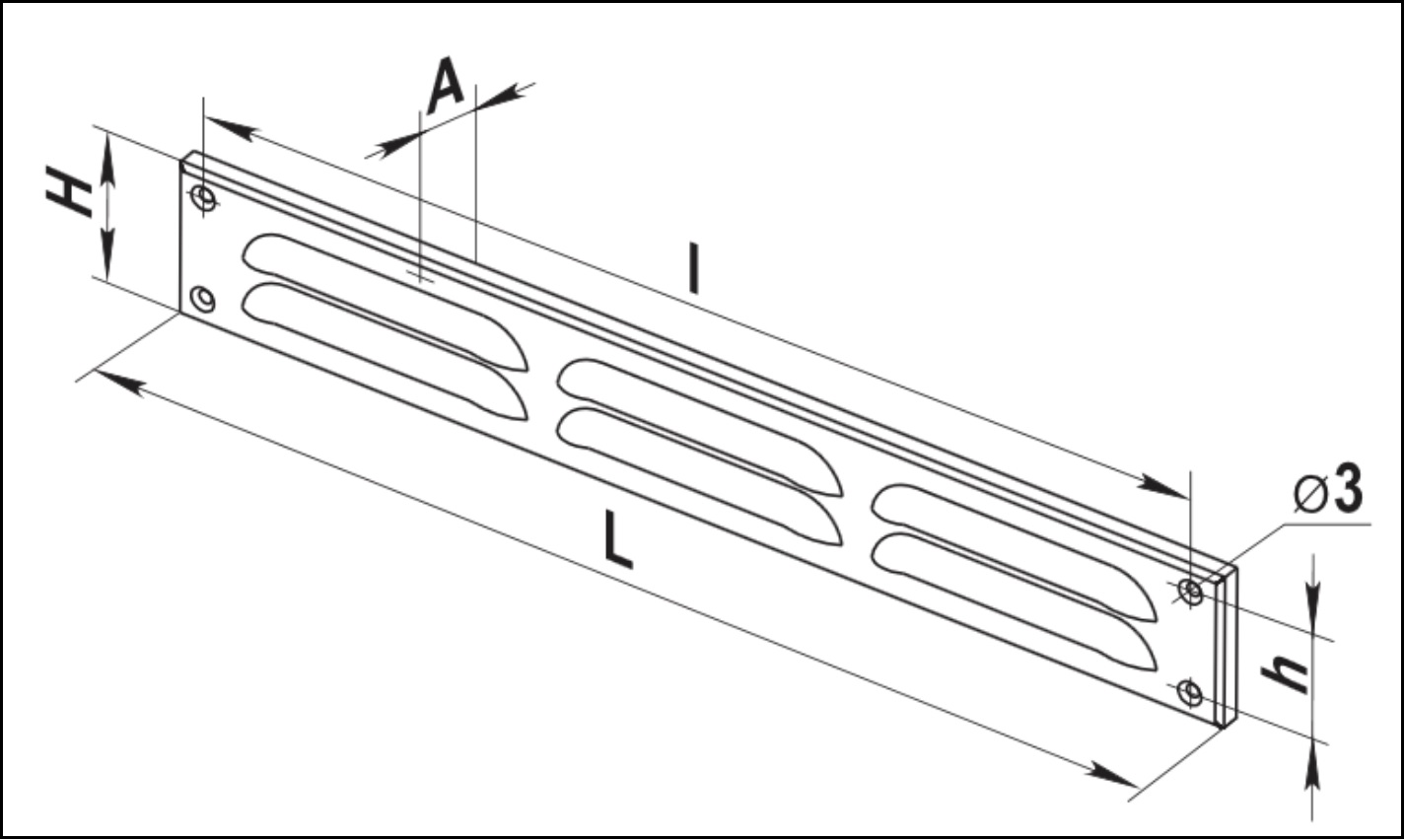 Габаритные размеры приточно-вытяжной решетки ВЕНТС МВМПО 305x90/3 с А (но/п) Габаритные размеры приточно-вытяжной решетки ВЕНТС МВМПО 305x90/3 с А (но/п)